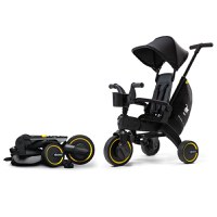Tricicleta pentru copii Doona Liki Trike Midnight Editie limitata, ultrapliabila in 3 secunde, spatar reglabil,copertina cu protectie UV, frana de picior si roti din cauciuc Eva - 5