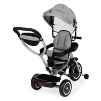 Tricicleta pentru copii Ecotoys WQL-066-52 Gri 2 in 1 cu scaun rotativ 360, roti din spuma EVA, greutate admisa 25kg - 3