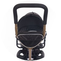 Tricicleta pentru copii gemeni Chipolino 2Play Obsidian Gold cu maner, control al directiei, sezut reversibil, suport pentru picioare, scaun confortabil cu husa moale, copertina XXL, si roti din cauciuc - 6