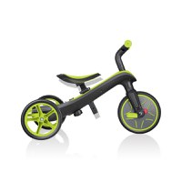 Tricicleta pentru copii Globber Explorer 4 in 1 Verde cu control parental, de la 10 luni, parasolar anti UV ajustabil, suport de picioare detasabil, scaun ajustabil pe inaltime - 10