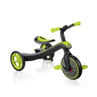 Tricicleta pentru copii Globber Explorer 4 in 1 Verde cu control parental, de la 10 luni, parasolar anti UV ajustabil, suport de picioare detasabil, scaun ajustabil pe inaltime - 12
