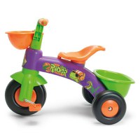 Tricicleta pentru copii Injusa Dino Rider cu pedale, inspirata din desenele cu dinozauri 1-3 ani, cosulete pentru accesorii - 6