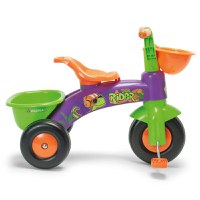 Tricicleta pentru copii Injusa Dino Rider cu pedale, inspirata din desenele cu dinozauri 1-3 ani, cosulete pentru accesorii - 1
