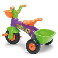 Tricicleta pentru copii Injusa Dino Rider cu pedale, inspirata din desenele cu dinozauri 1-3 ani, cosulete pentru accesorii - 2