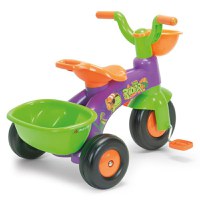 Tricicleta pentru copii Injusa Dino Rider cu pedale, inspirata din desenele cu dinozauri 1-3 ani, cosulete pentru accesorii - 3