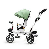 Tricicleta pentru copii Juju Bliss Ride Verde, 3 in 1, pozitie de somn, reversibila, far luminos, muzica, cos depozitare, gentuta, protectie UV, cauciucuri spuma EVA, greutate maxima admisa 25kg - 1