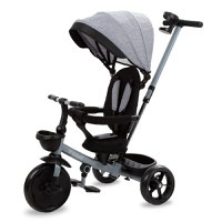 Tricicleta pentru copii Kidwell Axel Gri cu sezut rotativ, roti din spuma EVA, suport pentru picioare, control parental, suport pentru pahar, centura de siguranta, greutate admisa 25 kg - 8