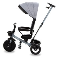 Tricicleta pentru copii Kidwell Axel Gri cu sezut rotativ, roti din spuma EVA, suport pentru picioare, control parental, suport pentru pahar, centura de siguranta, greutate admisa 25 kg - 1