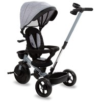 Tricicleta pentru copii Kidwell Axel Gri cu sezut rotativ, roti din spuma EVA, suport pentru picioare, control parental, suport pentru pahar, centura de siguranta, greutate admisa 25 kg - 2