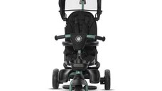 Tricicleta pentru copii Lorelli Freccia Black Green multifunctionala, pliabila, sezut rotativ 360 grade, greutate admisa 25 kg, roti Eva