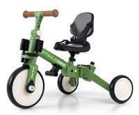 Tricicleta pentru copii Milly Mally Optimus Max Green 5 in 1 reglabila, maner parental, roti din spuma, varsta 12 luni+ - 1