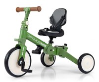 Tricicleta pentru copii Milly Mally Optimus Max Green 5 in 1 reglabila, maner parental, roti din spuma, varsta 12 luni+ - 2