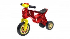 Tricicleta pentru copii Novokids EVO Balance Bike Rosu fara pedale, 3 roti, claxon, greutate admisa 30 Kg