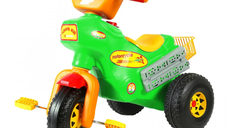 Tricicleta pentru copii Orion Cross RideOn Verde cu pedale, cosulet depozitare, sarcina maxima 30 kg
