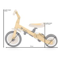 Tricicleta pentru copii PetiteMars Turbo Bej 5 in 1 Multifunctionala, Vehicul de impins, Bicicleta cufara pedale, Cu maner de ghidaj, Detasabil, Roti din cauciuc, Pana la 25 kg, 1.5-5 ani - 3