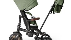 Tricicleta pentru copii Qplay Comfo Max Verde, ultrapliabila, scaun pivotant, roti eva, spatar reglabil