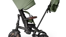 Tricicleta pentru copii Qplay Comfo Max Verde, ultrapliabila, scaun pivotant, roti eva, spatar reglabil