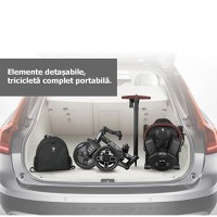 Tricicleta pentru copii Qplay Comfo Max Verde, ultrapliabila, scaun pivotant, roti eva, spatar reglabil - 6