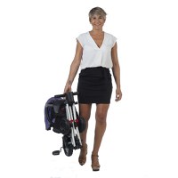 Tricicleta pentru copii Qplay Nova Albastru Inchis ultrapliabila, roti Eva, cadru din aluminiu, scaun rotativ, sistem roata si ghidon liber, varsta 10 luni+ - 3