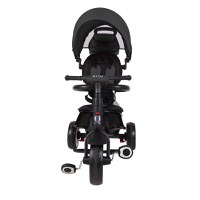 Tricicleta pentru copii Qplay Rito+ Negru pliabila, cu spatar reglabil cu pozitie de somn, 2 tipuri de suporti pentru picioare,copertina cu protectie UV si roti din cauciuc Eva - 2