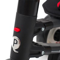 Tricicleta pentru copii Qplay Rito+ Negru pliabila, cu spatar reglabil cu pozitie de somn, 2 tipuri de suporti pentru picioare,copertina cu protectie UV si roti din cauciuc Eva - 3