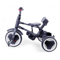 Tricicleta pentru copii Qplay Rito+ Negru pliabila, cu spatar reglabil cu pozitie de somn, 2 tipuri de suporti pentru picioare,copertina cu protectie UV si roti din cauciuc Eva - 6