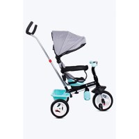 Tricicleta pentru copii Sun Baby 017 Fresh Turquoise Grey cu sezut reversibil 360, control al directiei, roti din spuma eva, suport pentru picioare pliabil - 3