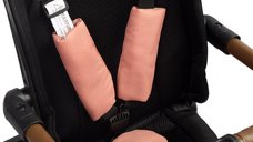 Tricicleta pentru copii Toyz Saber Light Pink pliabila, multifunctionala cu spatar reglabil si pozitie de somn, copertina si maner parinte cu inaltime reglabila, pana la 25 kg