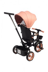 Tricicleta pentru copii Toyz Saber Light Pink pliabila, multifunctionala cu spatar reglabil si pozitie de somn, copertina si maner parinte cu inaltime reglabila, pana la 25 kg - 4