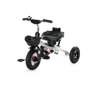 Tricicleta pentru copii Zippy Air control parental 12-36 luni Sapphire cu scaun reversibil, rotire 360 grade, spatar reglabil pe multiple pozitii, roti din cauciuc cu camera si 2  tipuri de suport pentru picioare - 3