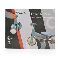 Tricicleta transformabila 2in1 pentru copii cu pedale,structura usoara,pliere compacta,sistem de siguranta cu viraj limitat,roti din cauciuc EVA si far cu lumina Byox Learn to Ride Albastru - 1