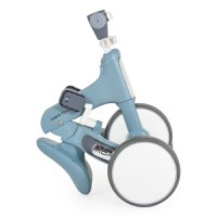 Tricicleta transformabila 2in1 pentru copii cu pedale,structura usoara,pliere compacta,sistem de siguranta cu viraj limitat,roti din cauciuc EVA si far cu lumina Byox Learn to Ride Albastru - 3