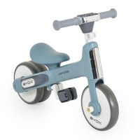 Tricicleta transformabila 2in1 pentru copii cu pedale,structura usoara,pliere compacta,sistem de siguranta cu viraj limitat,roti din cauciuc EVA si far cu lumina Byox Learn to Ride Albastru - 4