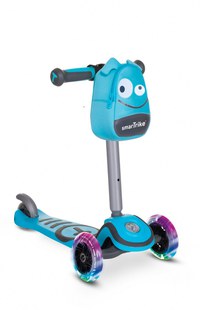 Trotineta cu scaun SmarTrike T1 albastru cu luminite si gentuta - 1