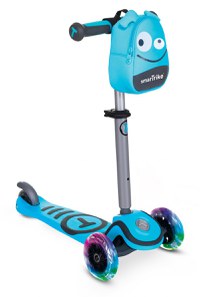 Trotineta cu scaun SmarTrike T1 albastru cu luminite si gentuta - 2