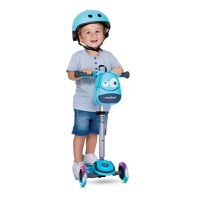 Trotineta cu scaun SmarTrike T1 albastru cu luminite si gentuta - 7