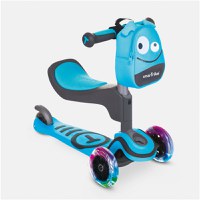 Trotineta cu scaun SmarTrike T1 albastru cu luminite si gentuta - 9