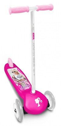 Trotineta intuitiva Barbie Pink, platforma antiderapanta, greutate suportata 20 kg, varsta 2 ani+ - 1