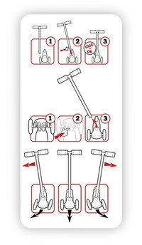 Trotineta intuitiva Disney Princess cu 3 roti, platforma antiderapanta, greutate admisa 20 kg - 2