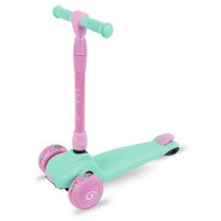 Trotineta Kidwell Jax Mint Pink cu 3 roti, pliabila, reglabila, din aluminiu, greutate admisa 50 kg, varsta 3 ani+ - 2