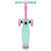 Trotineta Kidwell Jax Mint Pink cu 3 roti, pliabila, reglabila, din aluminiu, greutate admisa 50 kg, varsta 3 ani+ - 5