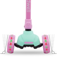 Trotineta Kidwell Jax Mint Pink cu 3 roti, pliabila, reglabila, din aluminiu, greutate admisa 50 kg, varsta 3 ani+ - 6