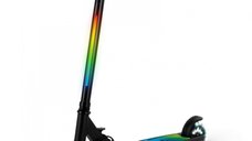Trotineta Kidwell Mido Black 3 in 1 pentru copii, pliabila, reglabila, cu 2 roti si LED, 5 ani+, suport pana la 100 kg