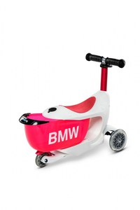 Trotineta Micro X BMW Kids WhiteRaspberry cu ghidon reglabil, roti din silicon, greutate 1.99 kg, sustine 50 kg - 3