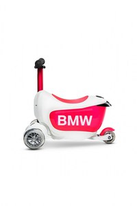 Trotineta Micro X BMW Kids WhiteRaspberry cu ghidon reglabil, roti din silicon, greutate 1.99 kg, sustine 50 kg - 4