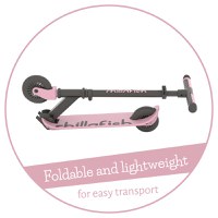 Trotineta pentru copii Chillafish Flexxi Cameo Pink pliabila, ghidon reglabil, roti ABEC-5, greutate admisa 50 kg - 10