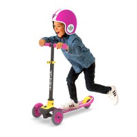 Trotineta pentru copii Chillafish Scotti Pink cu ghidon reglabil, roti ABEC-5, greutate admisa 50 kg - 3