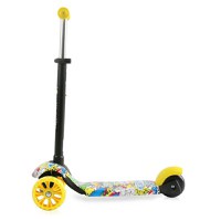 Trotineta pentru copii Draxter Graffiti Smile ghidon reglabil, roti din silicon cu Led, greutate admisa 20 kg, 3 ani+ - 3