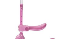 Trotineta pentru copii Lorelli Speedster Pink cu scaunel, roti din silicon cu led, ghidon reglabil, greutate admisa 50 kg