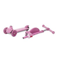 Trotineta pentru copii Lorelli Speedster Pink cu scaunel, roti din silicon cu led, ghidon reglabil, greutate admisa 50 kg - 5